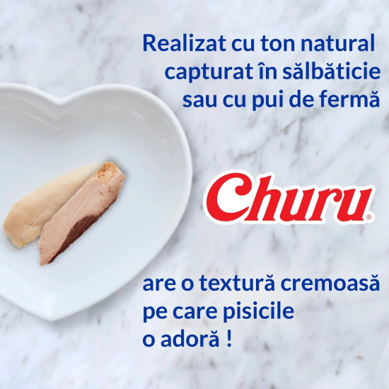 Churu Cat Varieties cu Pui, 50 buc – recompense cremoase pentru pisici